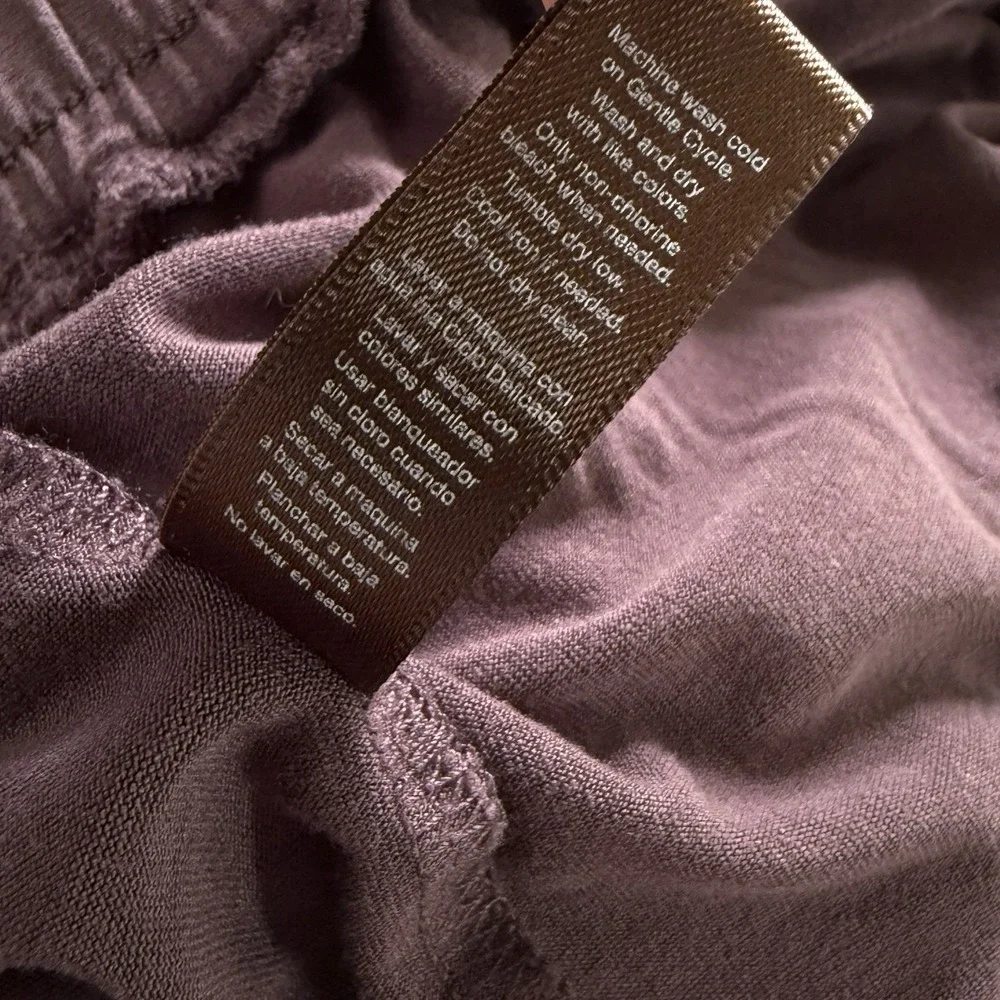Nuuds Pants Womens Large Pajama Lounge Wide Leg Coffee Brown Lightweight Stretch
